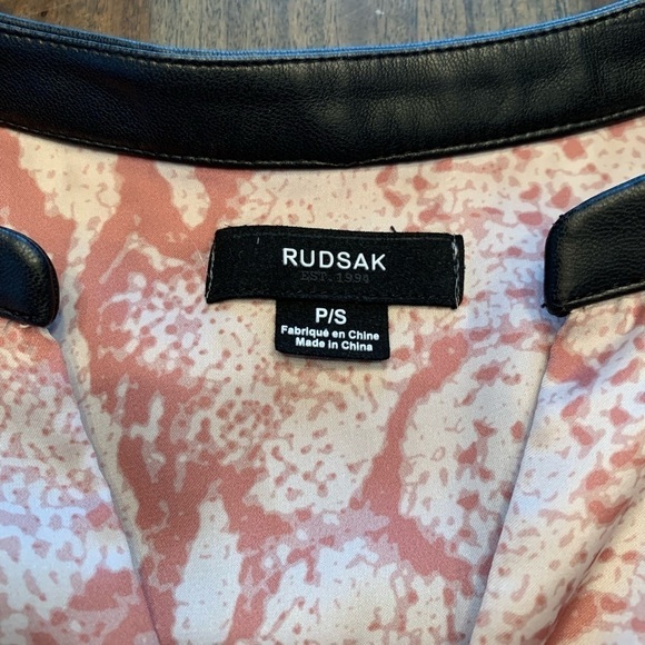 Rudsak Snake Print Dress Sleeveless Size Small Faux Leather Collar Belt Missing. - Picture 11 of 16